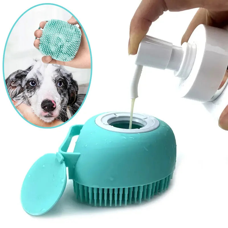 Guanti massaggianti in silicone per bagno cane e gatto – spazzola morbida