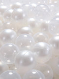 Thicken Crush Proof 5.5cm 100pcs Plastic Ball Pit Balls Multicolor Pearl White and Transparent for Kids Play with Bag