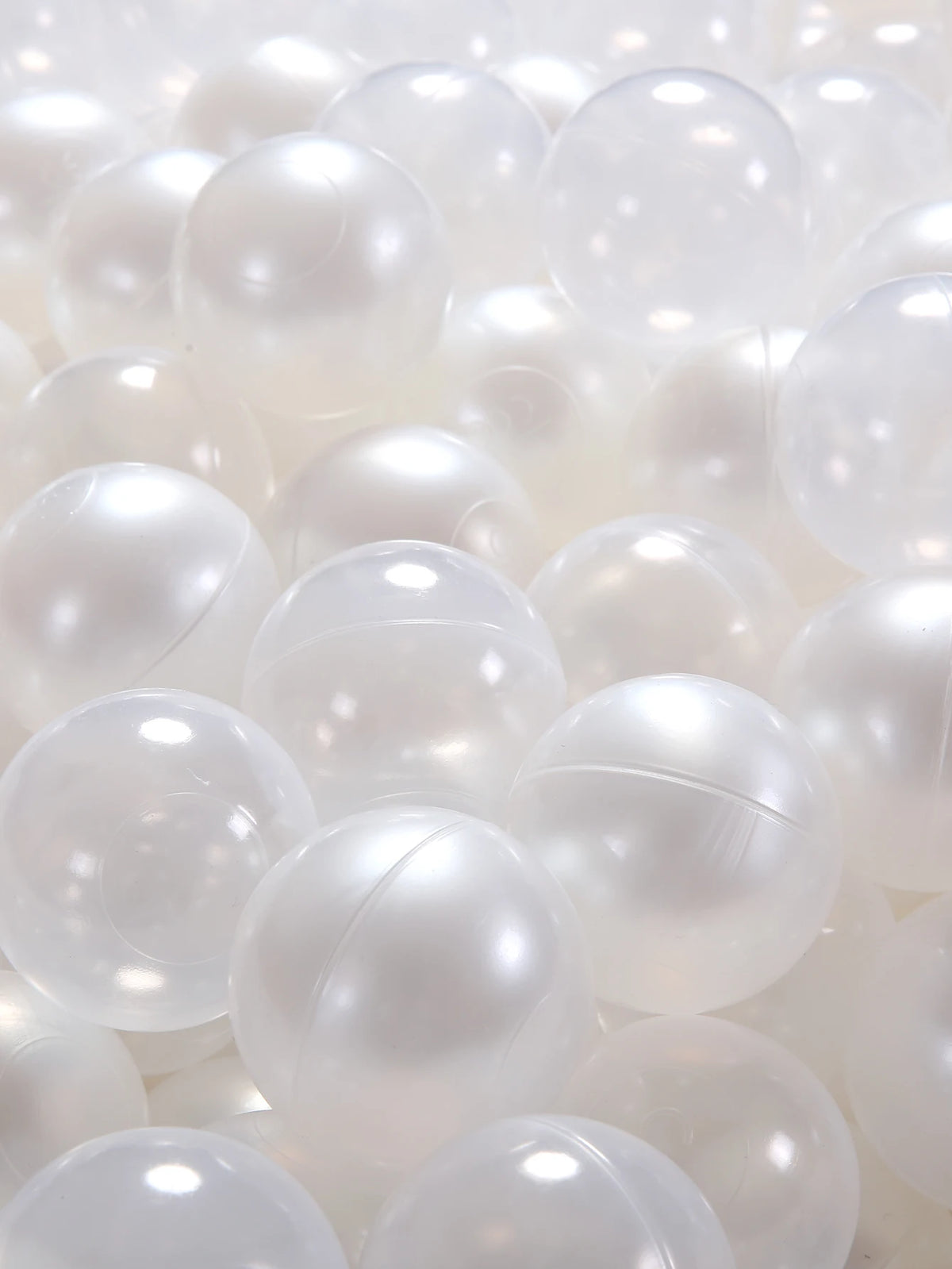 Thicken Crush Proof 5.5cm 100pcs Plastic Ball Pit Balls Multicolor Pearl White and Transparent for Kids Play with Bag