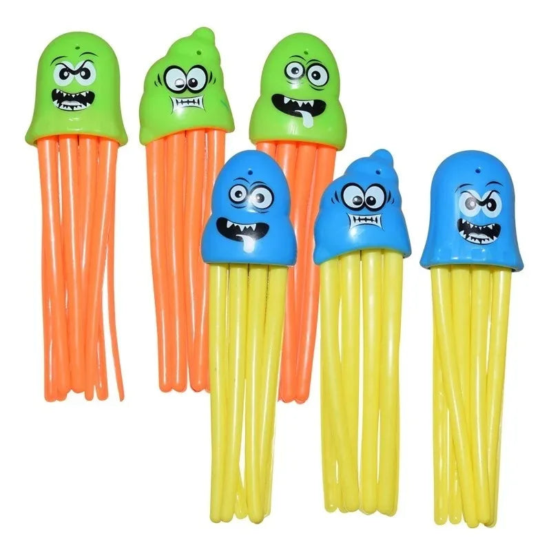 Children's Summer Pool Diving Swimming Toys Shark Rocket Throwing Toys Water Fun Game Diving Pool Sinking Set for Boys Girls