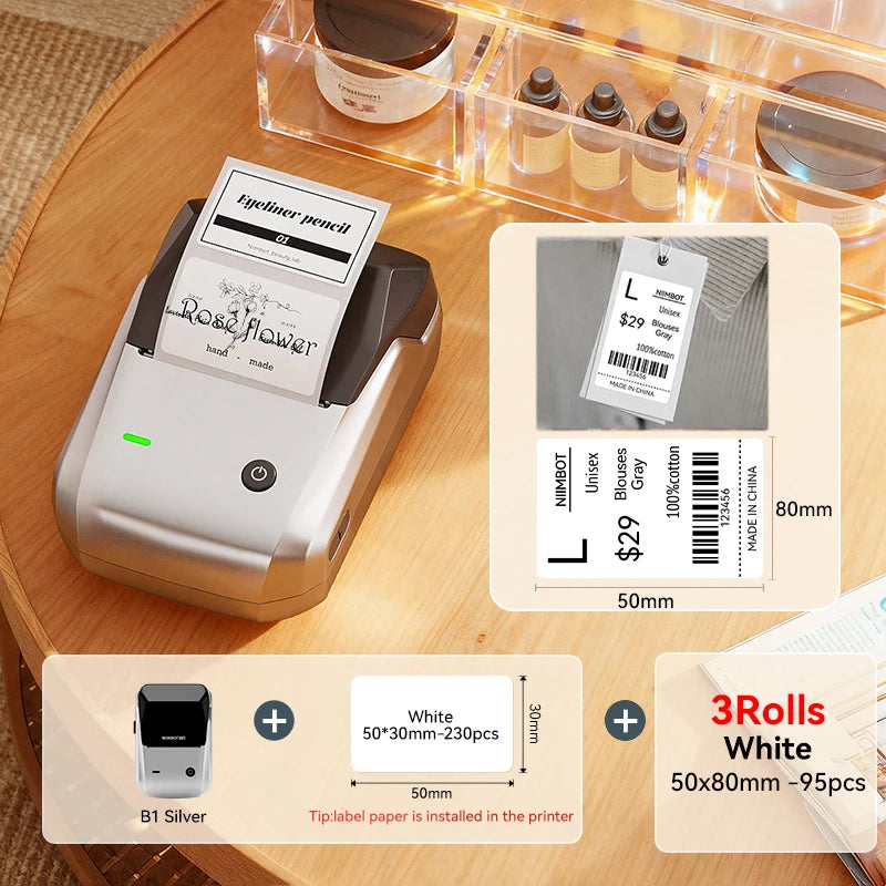 Stampante termica portatile B1 – Etichette adesive 2 pollici Bluetooth