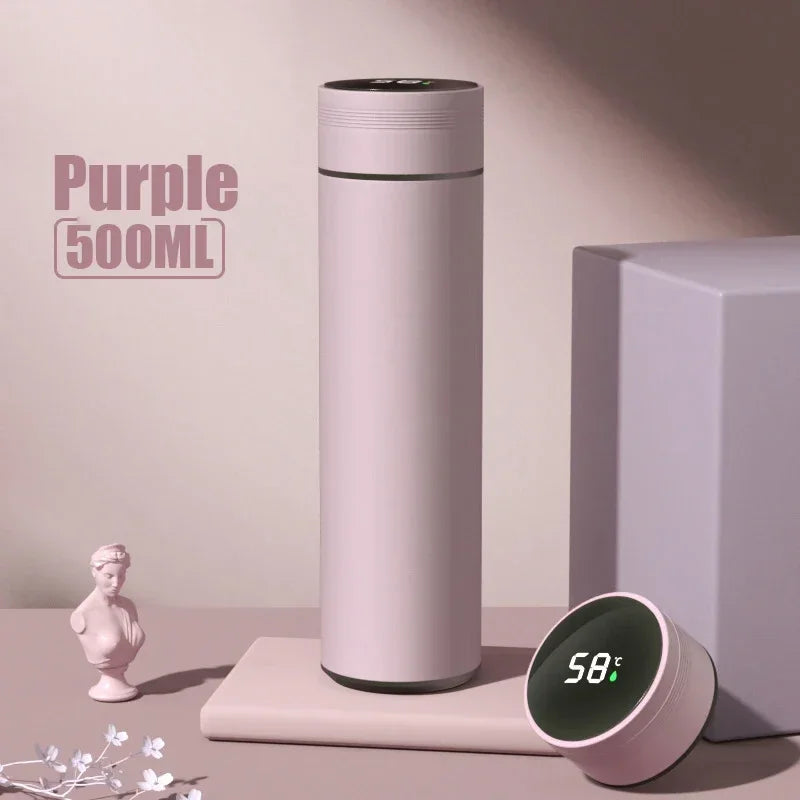 Thermos da 500 ml con display temperatura, acciaio inox, doppia parete, 24 h…