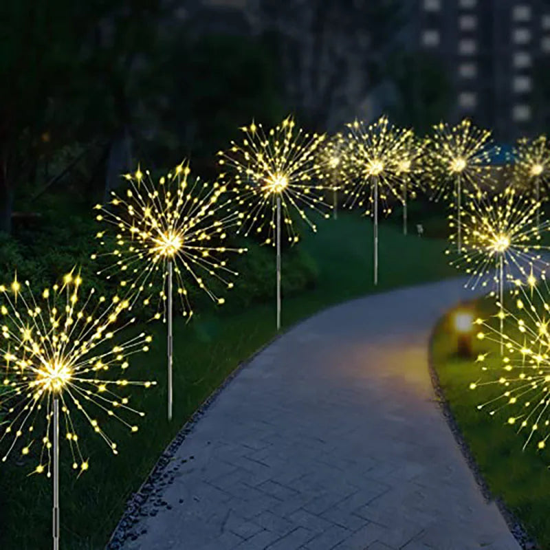 Luci Solari a Fuochi d'Artificio per Giardino – LED Waterproof IP68
