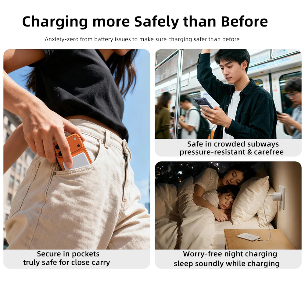 【CCC】MOVESPEED P07 Semi-Solid-State Battery Power Bank 10000mAh 5000mAh Magnetic Wireless Charge Powerbank for iPhone 17 16 15