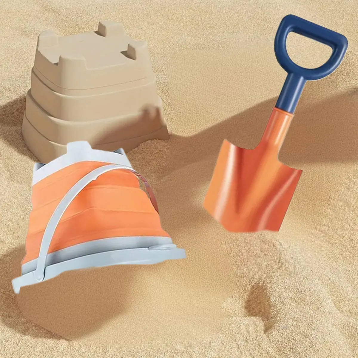 Pala da spiaggia per bambini con secchiello pieghevole – Gioco estivo/invernale