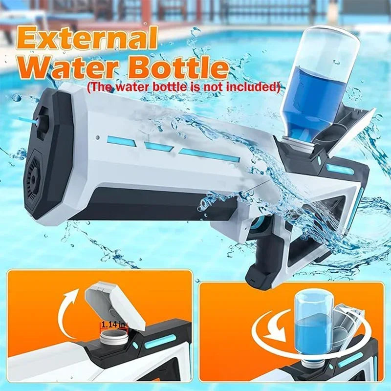 Pistola d'Acqua Elettrica per Adulti, Spruzzo Potente, Portata 8 m