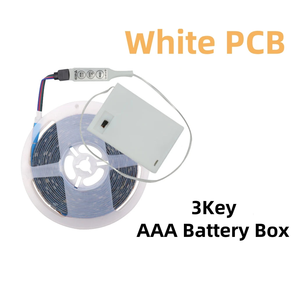 Ruban LED RVB 5V 30 LED/m avec télécommande 24 touches adhésif et étanche…