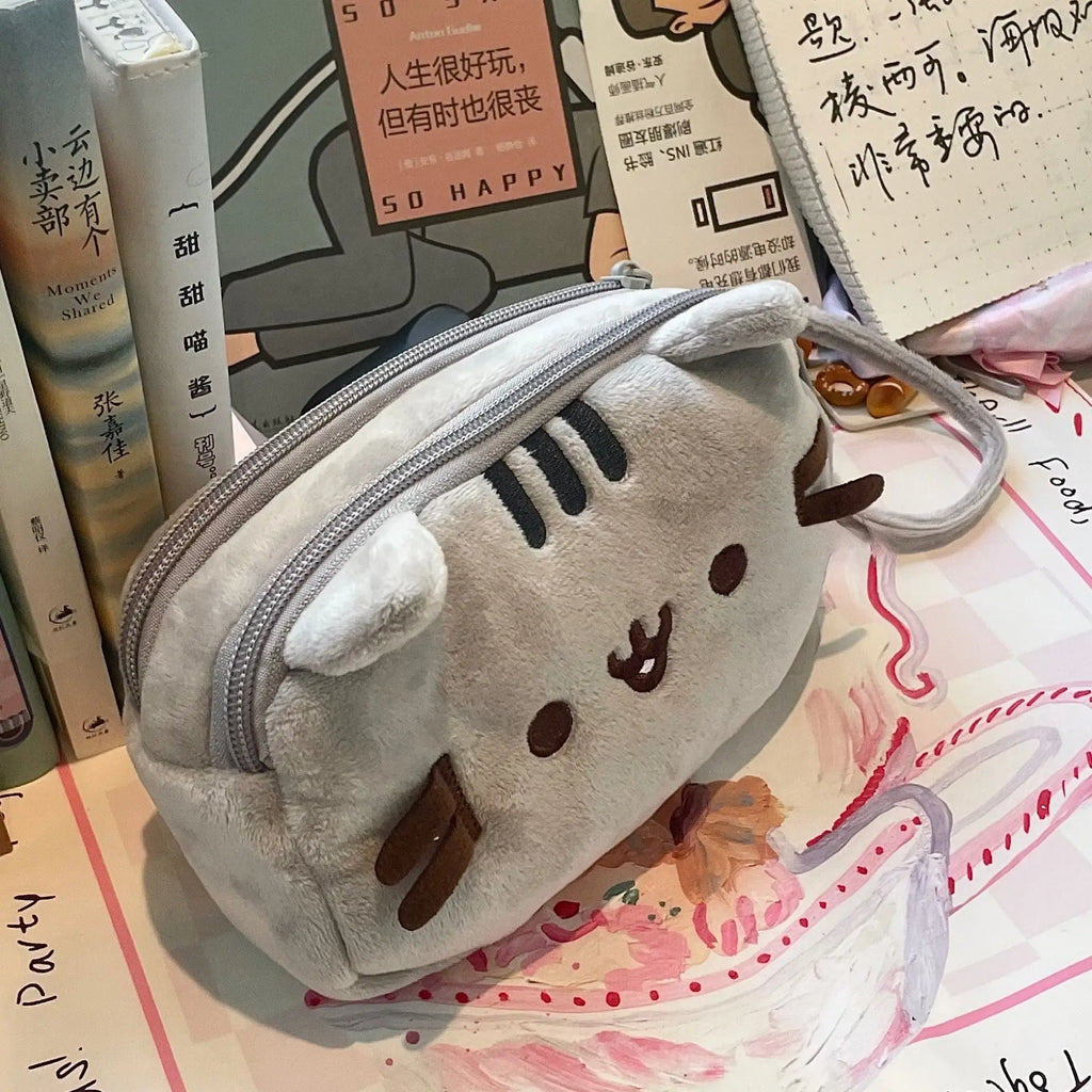 Astuccio a forma di gatto grasso Kawaii – Ampia capacità, portatile