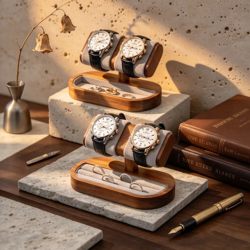 Oirlv Wooden Watch Stand Bracelet and Bangle Display Stand for Entryway Decoration Jewelry Storage Gifts Wholesale Display racks