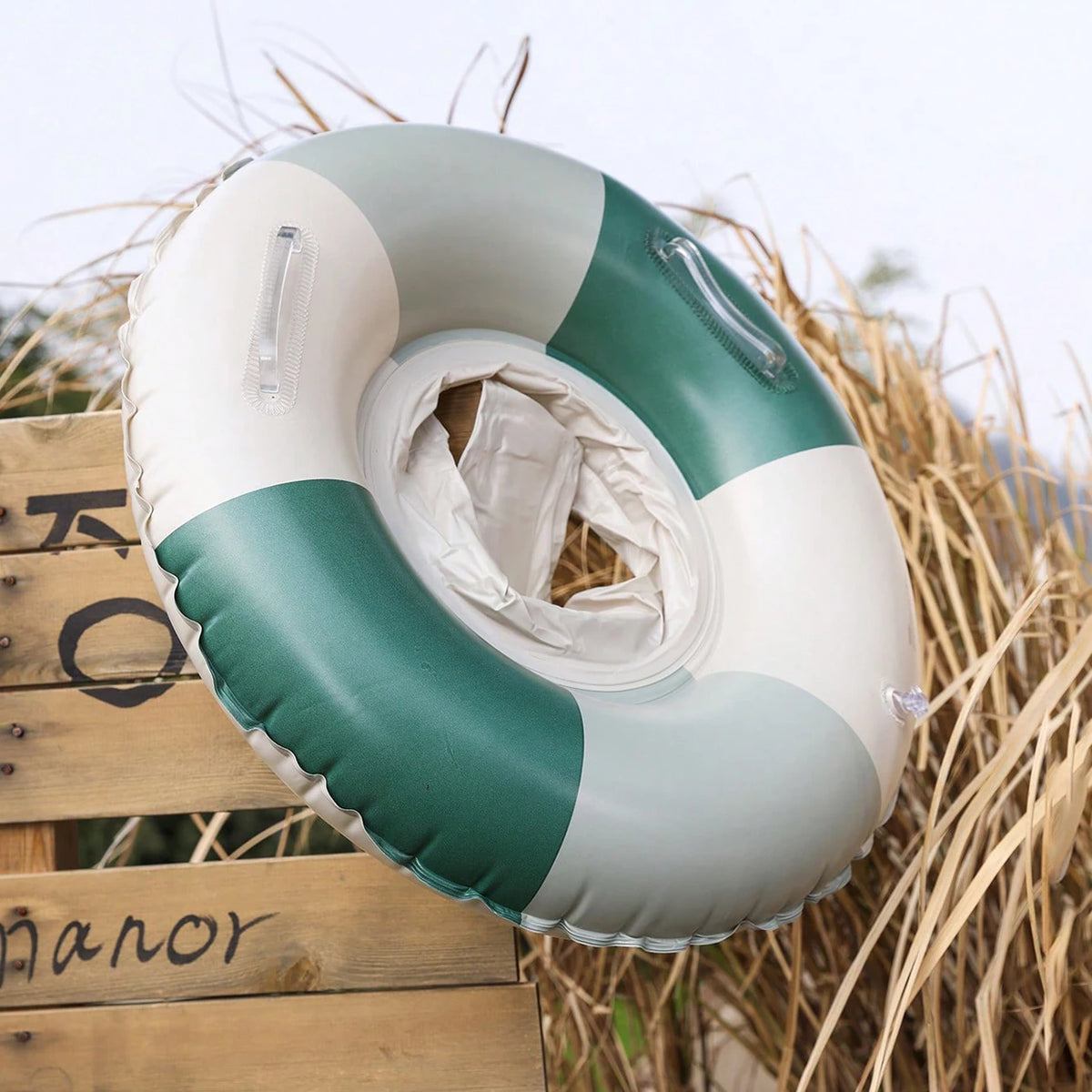 Anello gonfiabile in PVC con maniglie – relax estivo in piscina