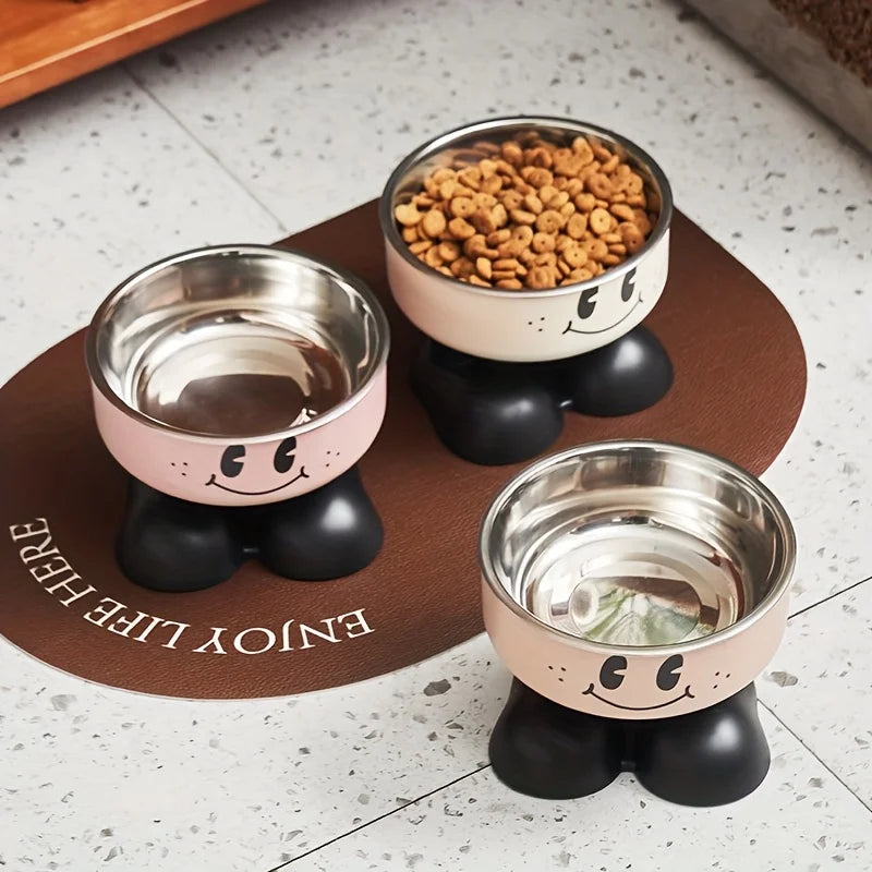 Ciotola rialzata in acciaio inox per cani e gatti – anti‑sgarro, 500 g