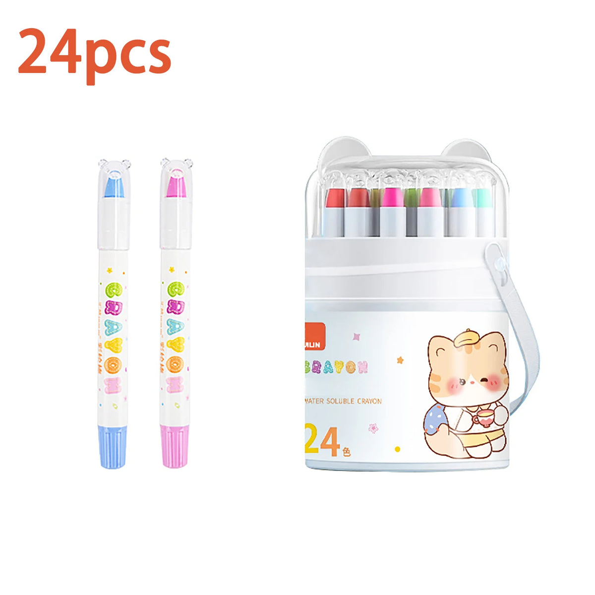 Crayons Gel Pastello 48 colori, morbidi, lavabili e impugnatura ergonomica