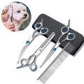 Set 4 Forbici Professionali per Toelettatura Canina con Rivestimento Titanio