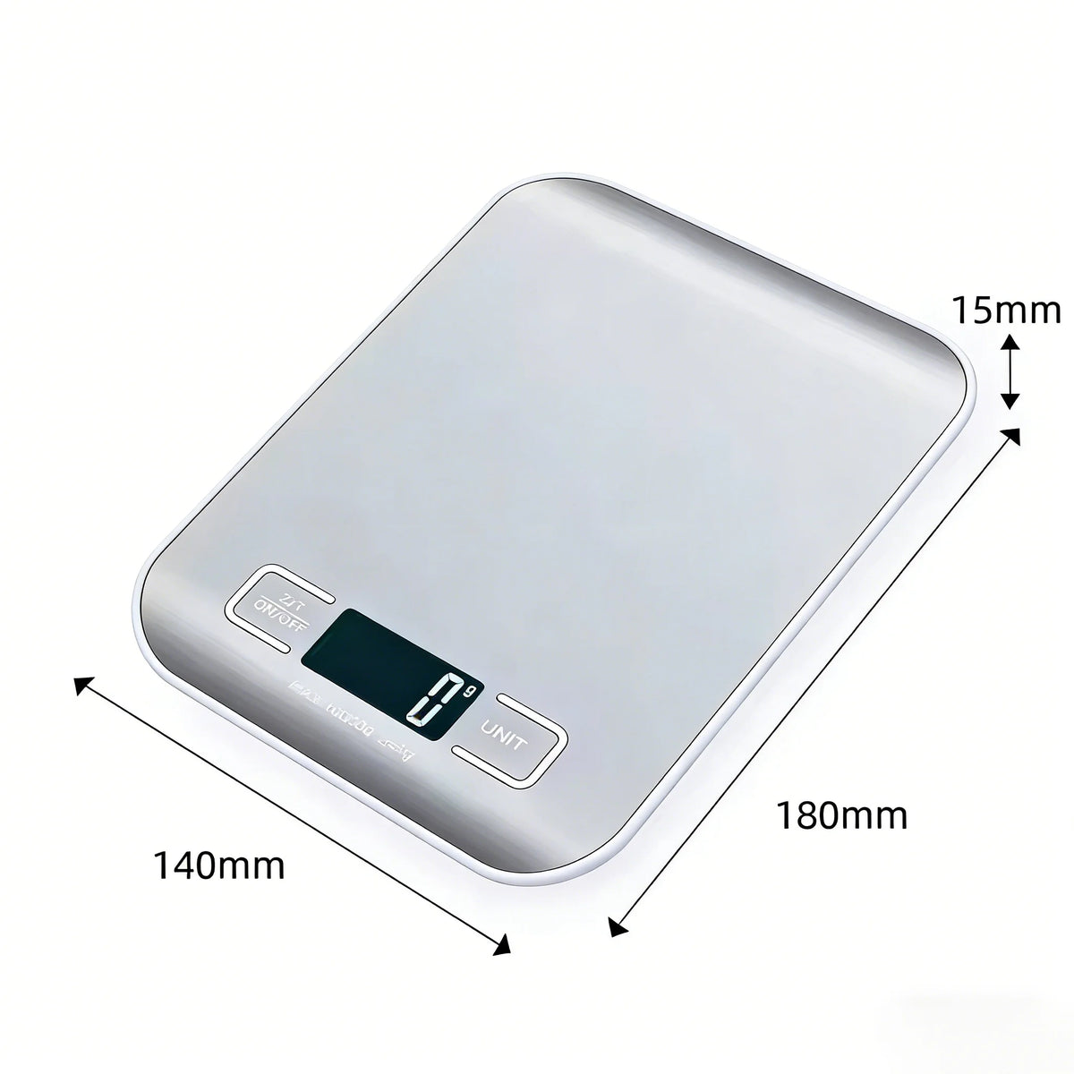 Bilancia da cucina digitale 10/5 kg con display LED e precisione 1 g