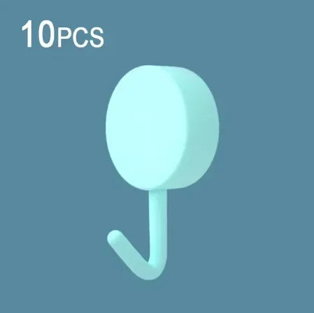 10 Ganci Adesivi per Parete – Forno, Bagno, Cucina, Senza Foratura