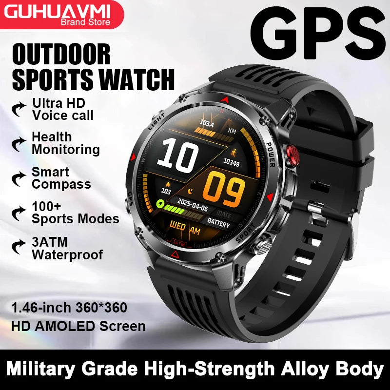 Smartwatch GPS 2026 con AMOLED 1.46", impermeabile 3ATM e batteria 540 mAh
