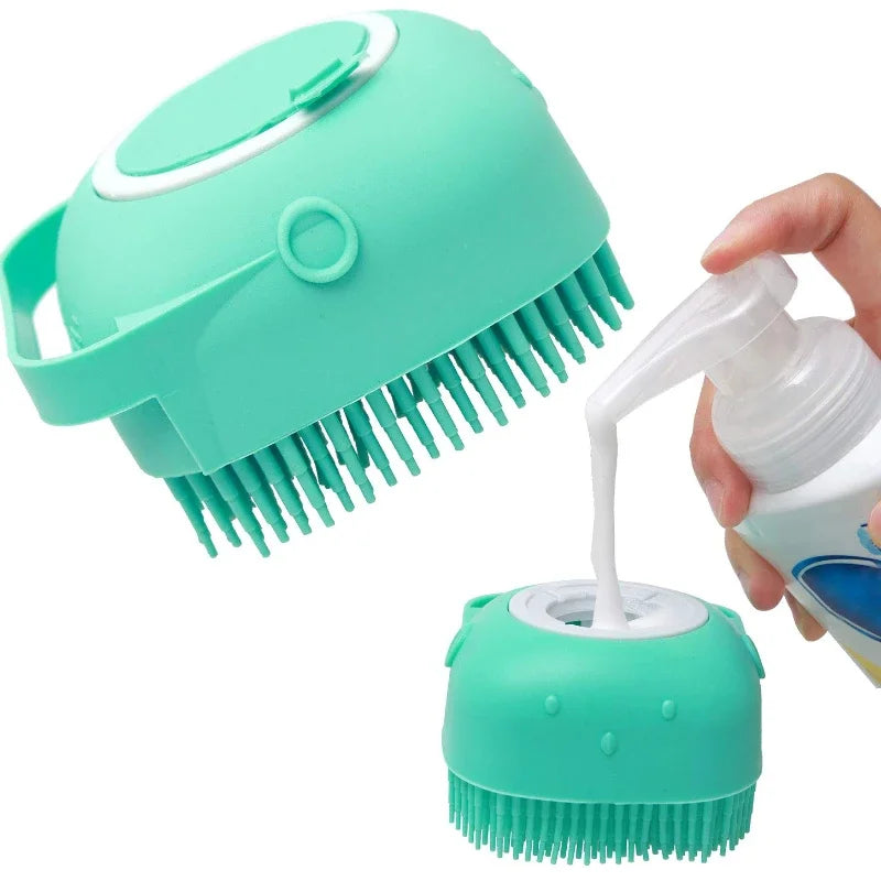 Spazzola Shampoo 2 in 1 per cani e gatti – Silicone morbido 80ml