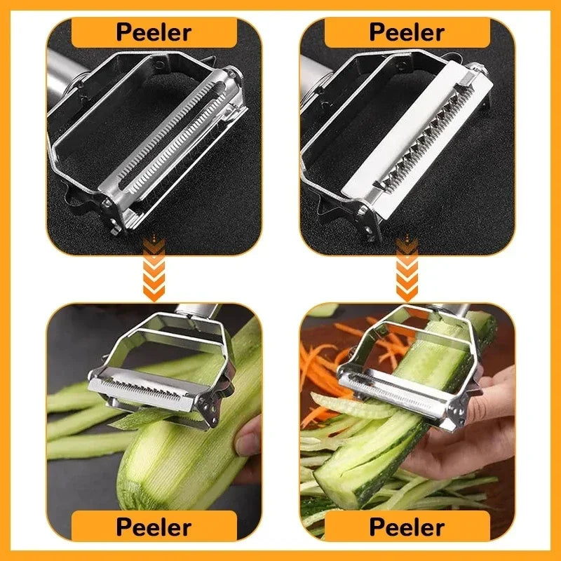 Pelatore e affettatore julienne in acciaio inox per frutta e verdura