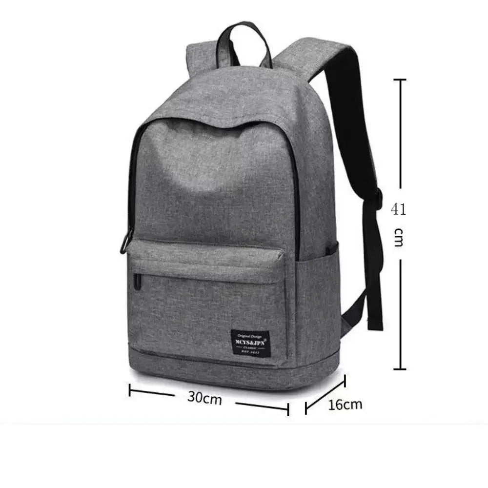 Sac à dos scolaire grande capacité en tissu Oxford, sac pour ordinateur de voyage unisexe