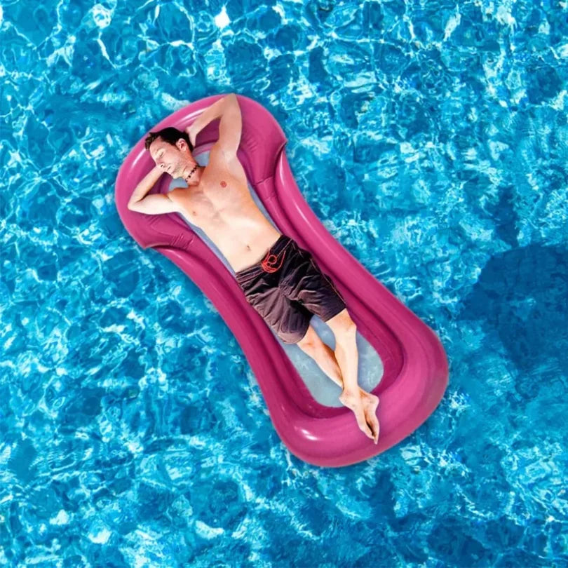 Materasso gonfiabile pieghevole per piscina – letto galleggiante ergonomico