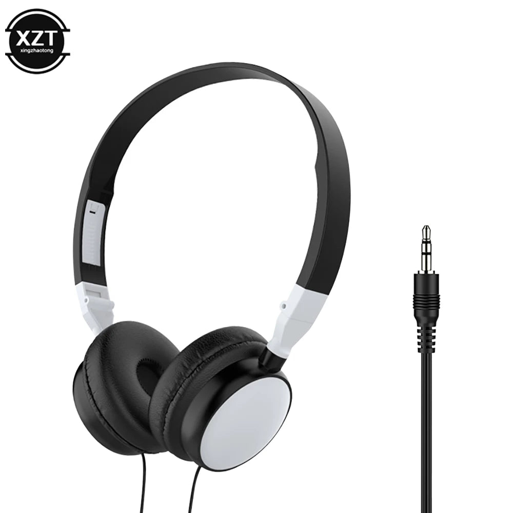 Cuffie HiFi Wired 3.5 mm Pieghevoli con Bass Potente e Microfono