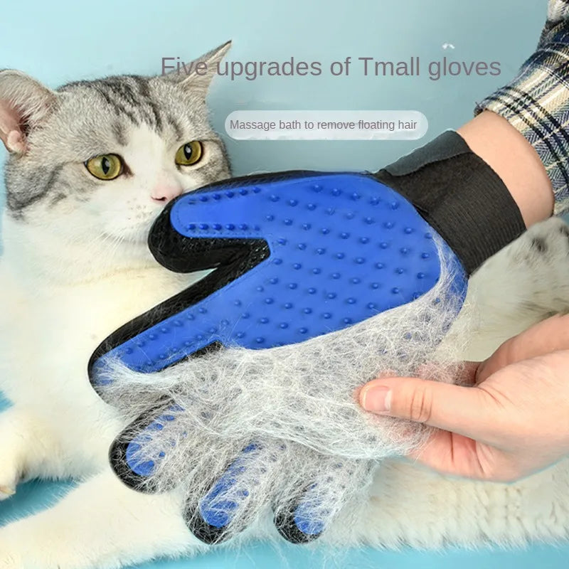 Guanti in silicone per toelettatura animali – rimuovi peli e massaggia
