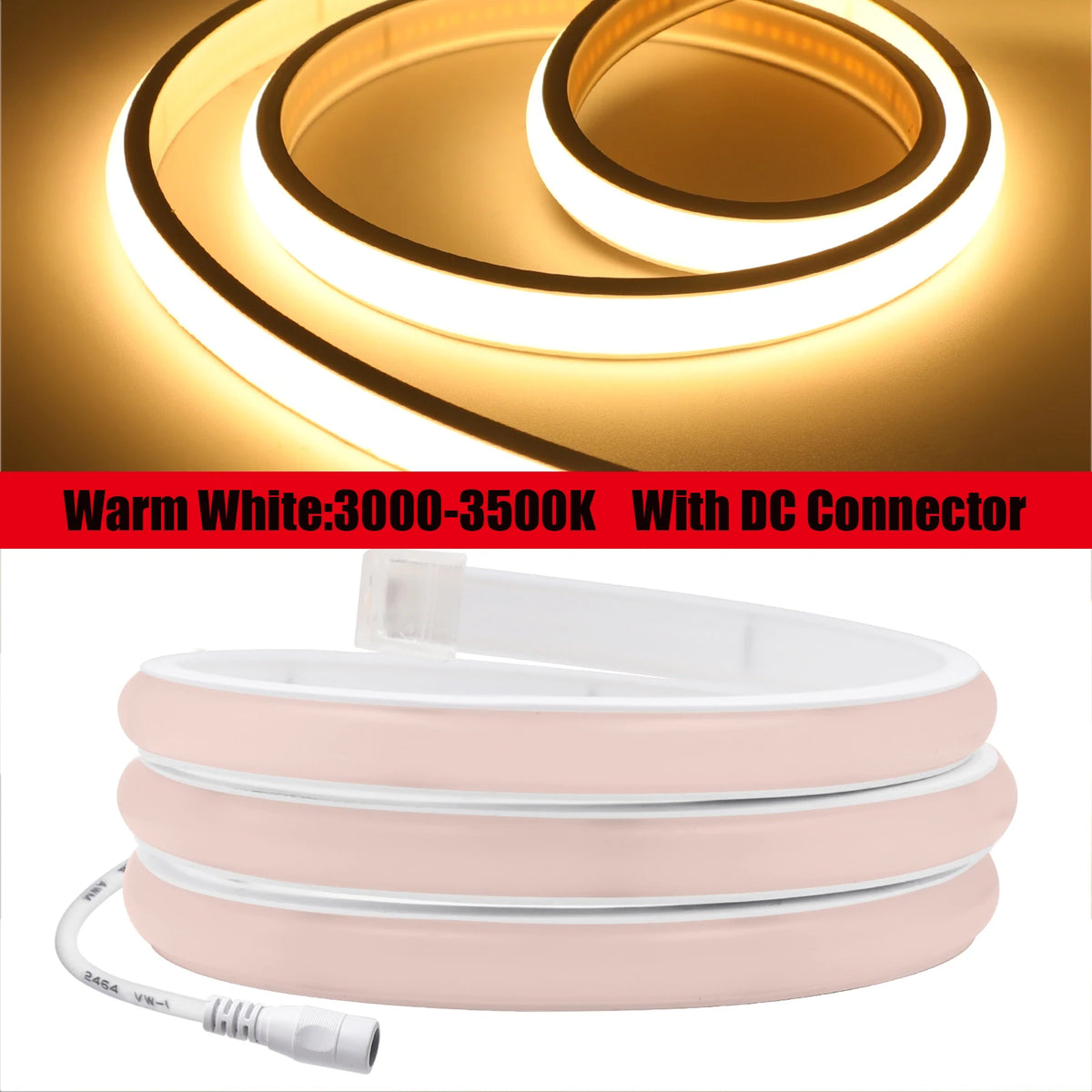 Striscia LED Neon COB Flessibile Impermeabile 12V 24V Alta Luminosità