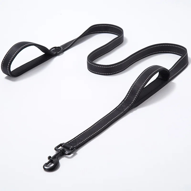 Guida Doppia Padded Nylon Riflettente per Addestramento Cani