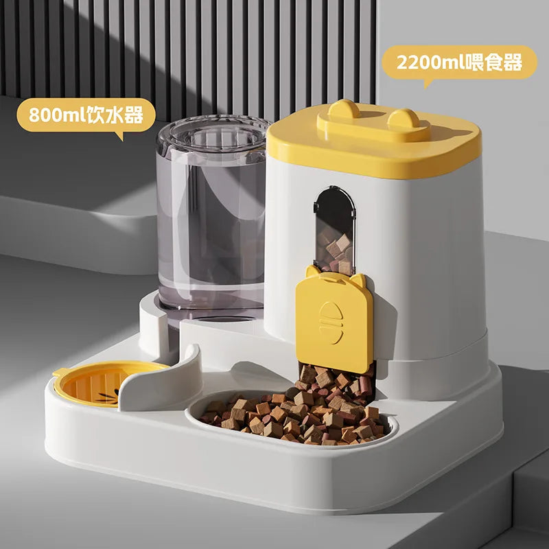 Ciotola Automatica per Gatti e Cani con Distributore d'Acqua e Anti-sversamento