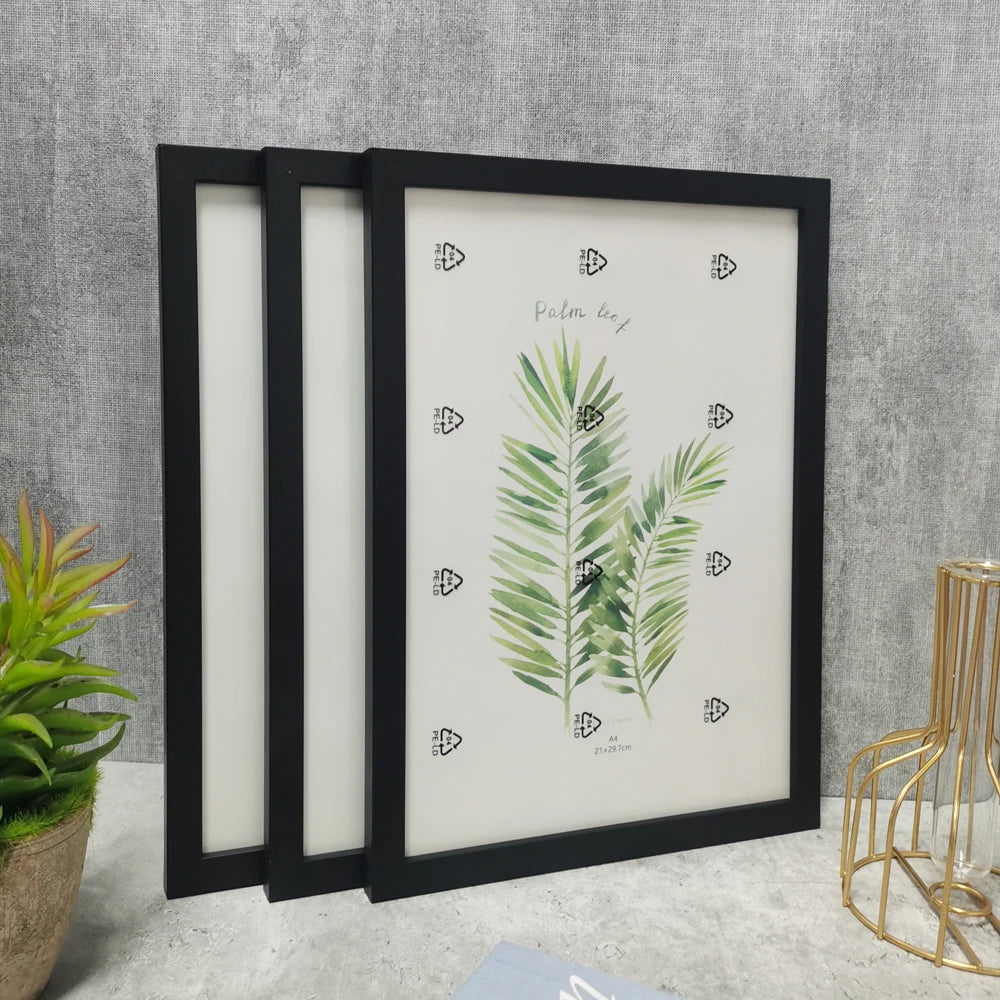 3Pcs Wooden Photo Frames For Picture Wall 10X15 15X20 20X25 A4 Pictures Frame Stand For Pictures Photo Decor Commemorative Gift