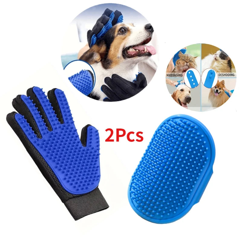 Kit per Cura Pelo Animali – Spazzola e Guanto De-shedding 2 pezzi