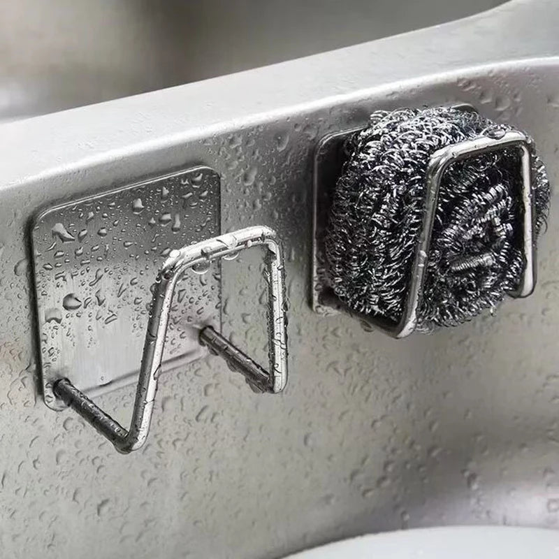 Portasponge inox da parete per lavello con ventosa – supporto resistente