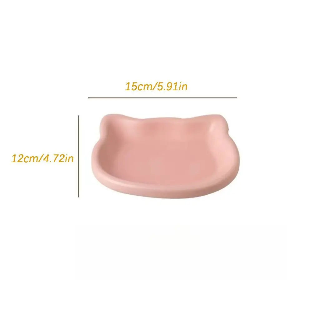 Ciotola per gatto a forma di gatto antiscivolo in plastica – 4 colori