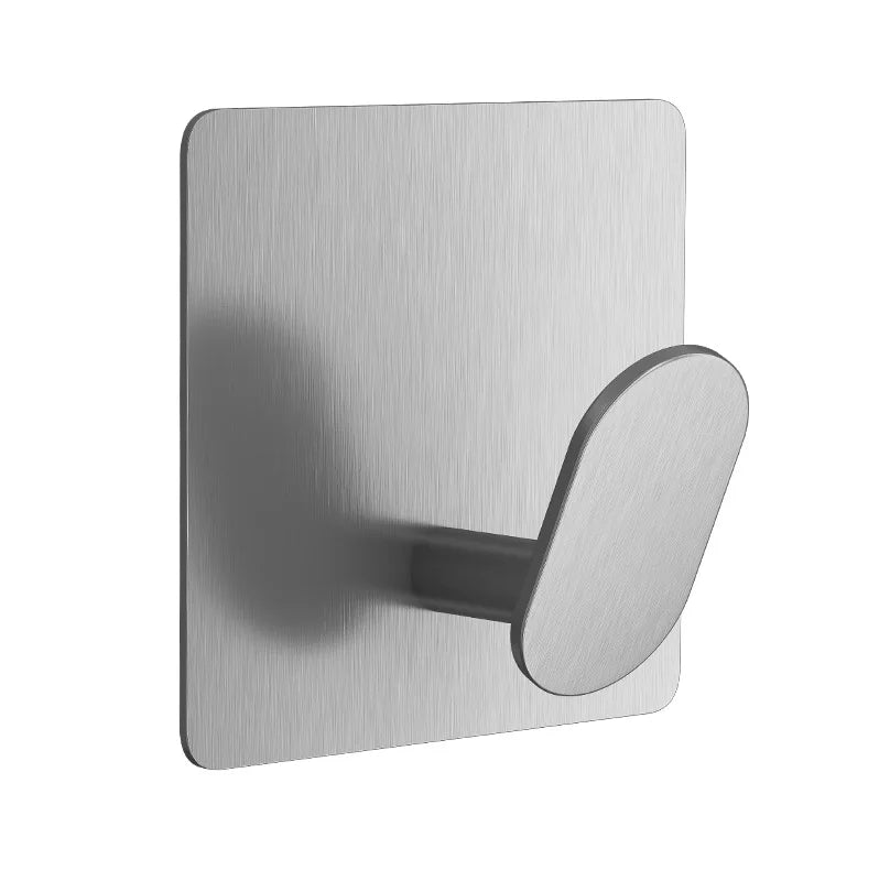 Ganci da bagno in acciaio inox 4 pezzi, supporti adesivi neri