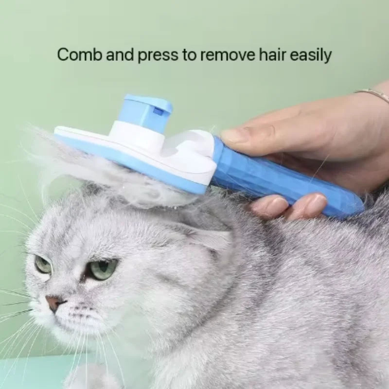 Spazzola per cani e gatti – pettine dematting in plastica blu, grigio o rosa
