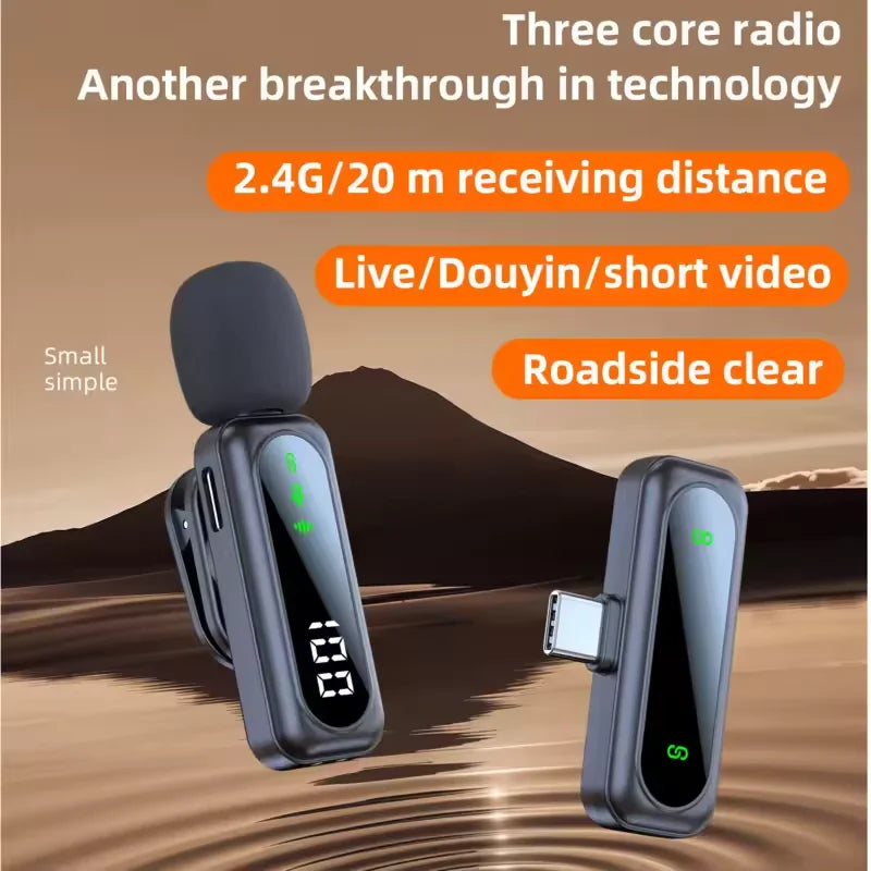 Microfono Lavalier Wireless Dual per iPhone e Android – Audio Cristallino