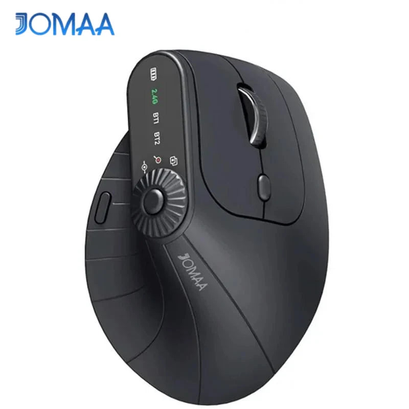 Mouse verticale wireless 2.4GHz e Bluetooth con LED e DPI 2400 ricaricabile