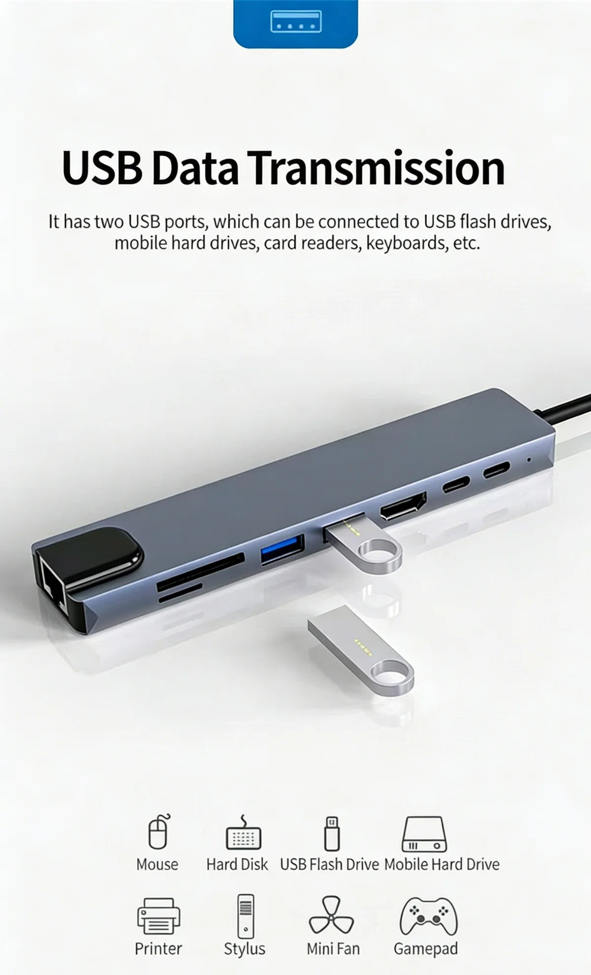 Hub USB-C Thunderbolt 3 con HDMI, RJ45, lettore schede – Docking per MacBook…