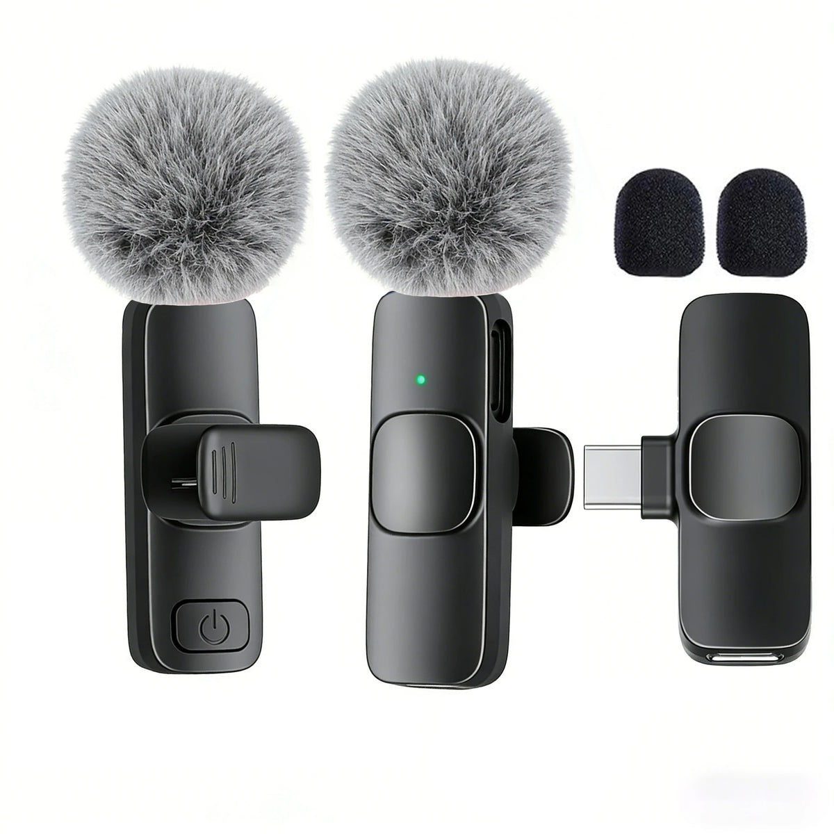 Microfono Lavalier Wireless Type‑C con Bassa Latenza e Raggio 30 m – Plug & Play