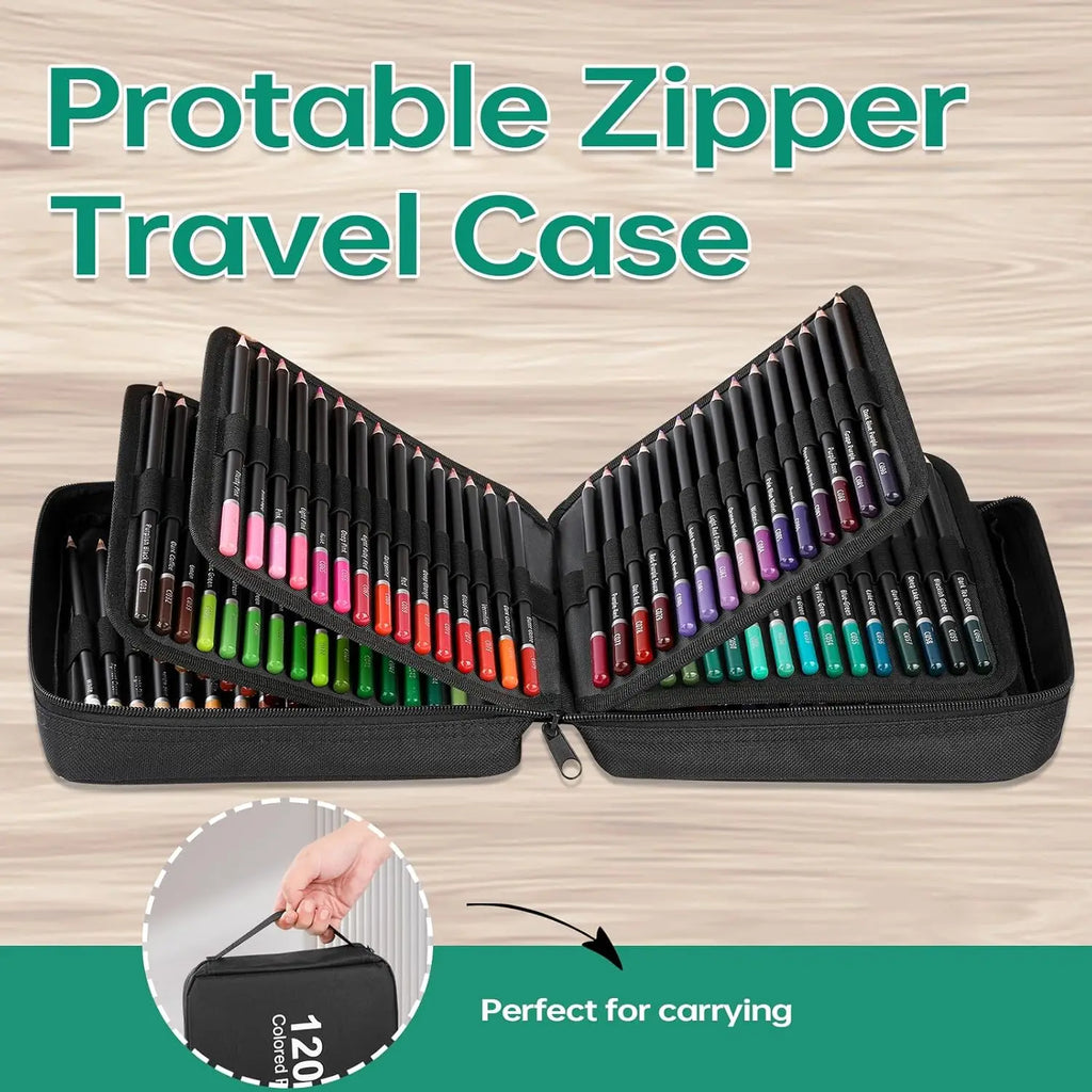 Set di matite colorate 72/120/180 con libro da colorare e custodia