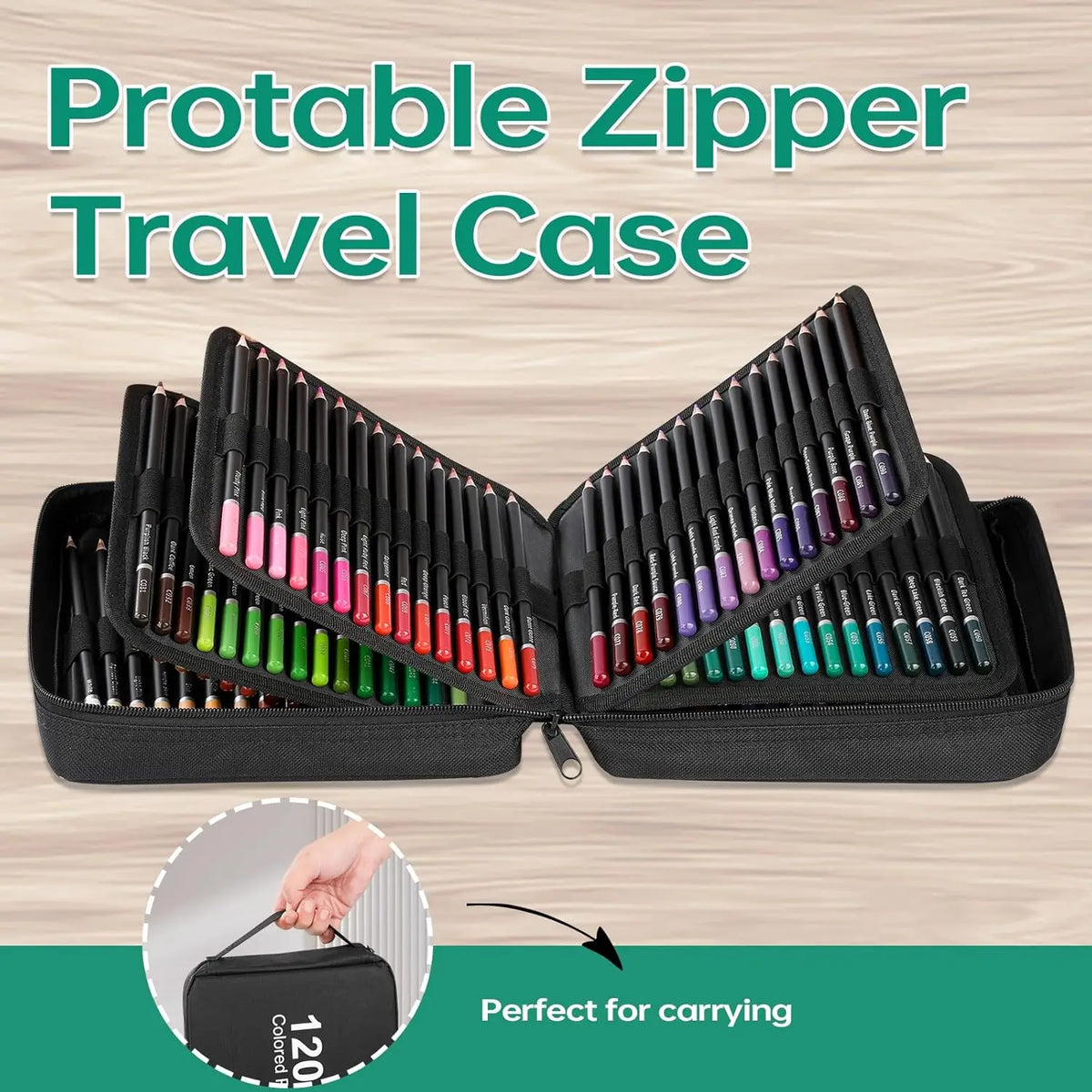 Set di matite colorate 72/120/180 con libro da colorare e custodia