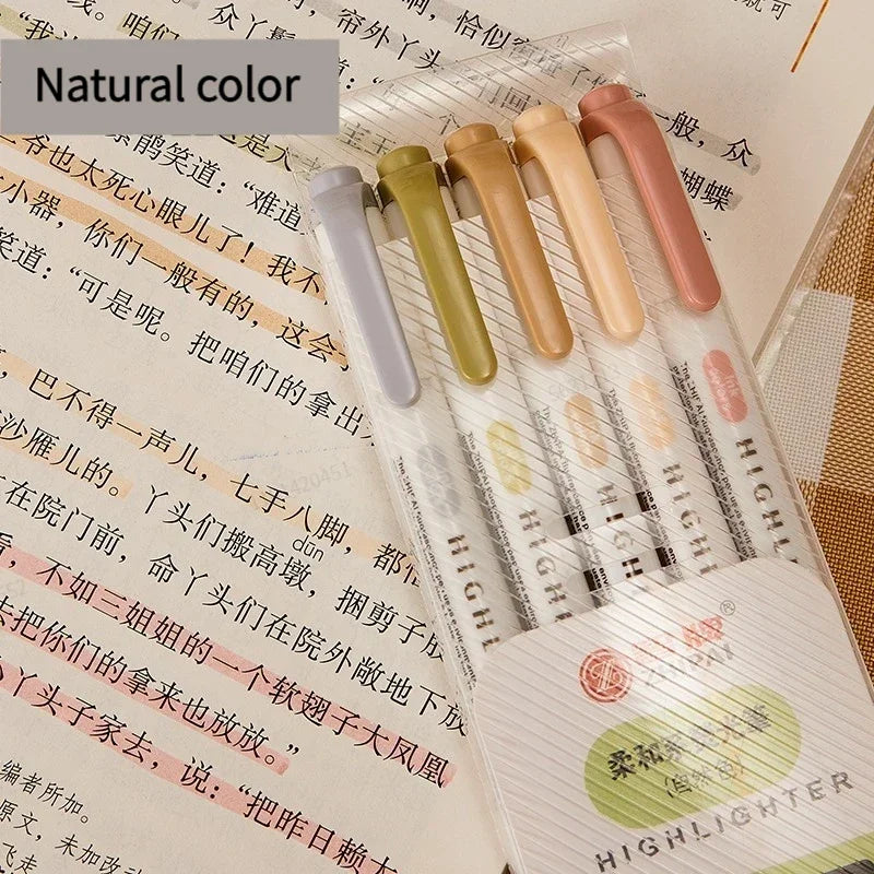 Set di evidenziatori a doppia punta 6 colori – Pastelli giapponesi
