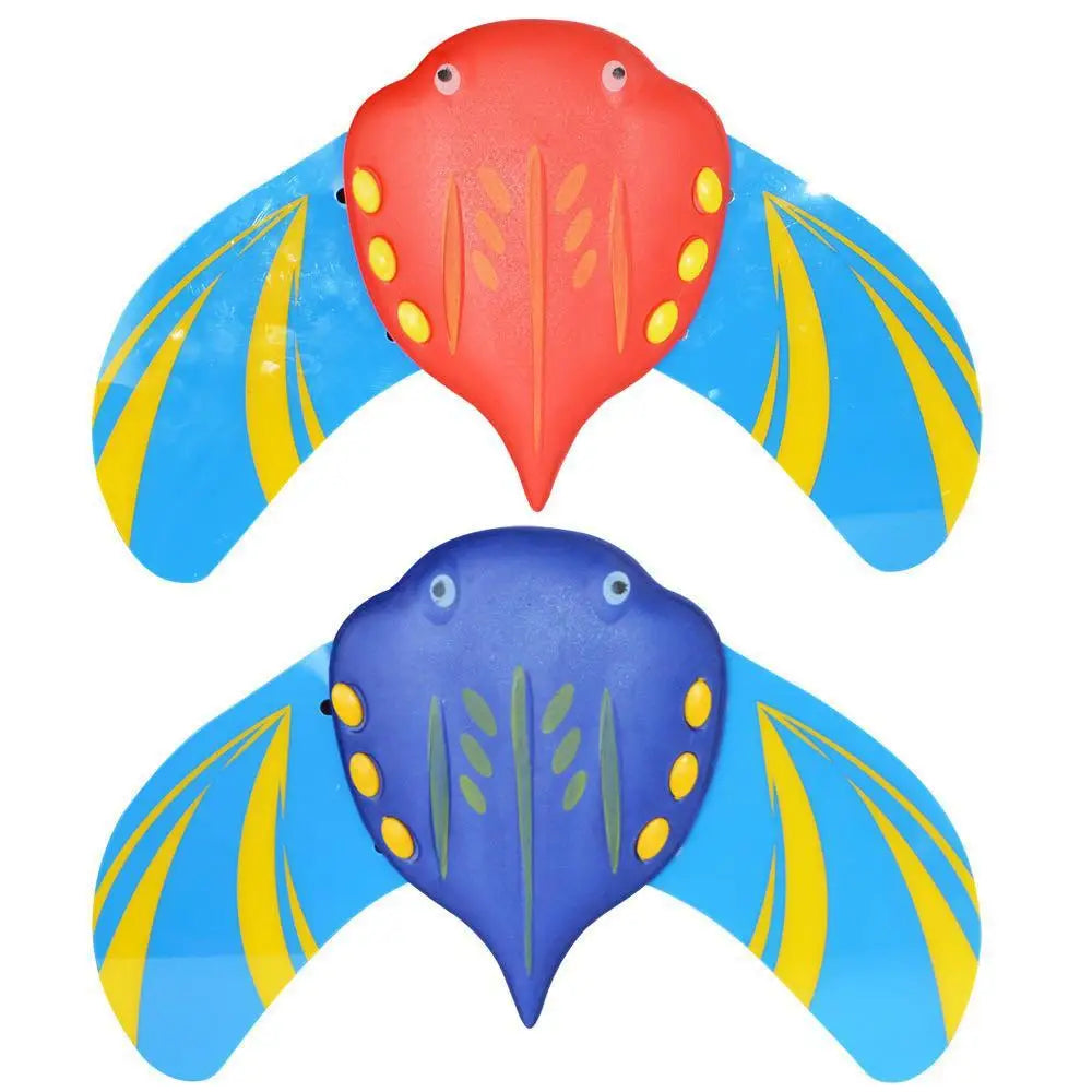 Hydrodynamic Manta Rays Water Splashing Toy Press Forward Beach Pool Swimming Fish Model