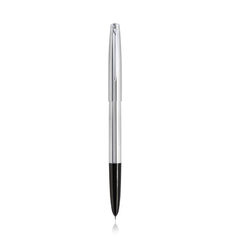 Jinhao 911 Pure Silver Steel Fountain Pen with 0.38mm Extra Fine Nib Smooth Writing Inking Pens for Christmas Gift Free Shipping