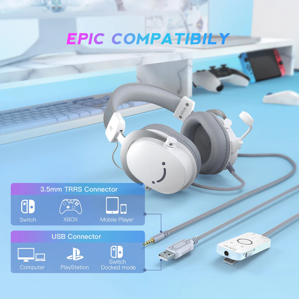 Cuffie Gaming USB con suono surround 7.1, driver da 50 mm e microfono