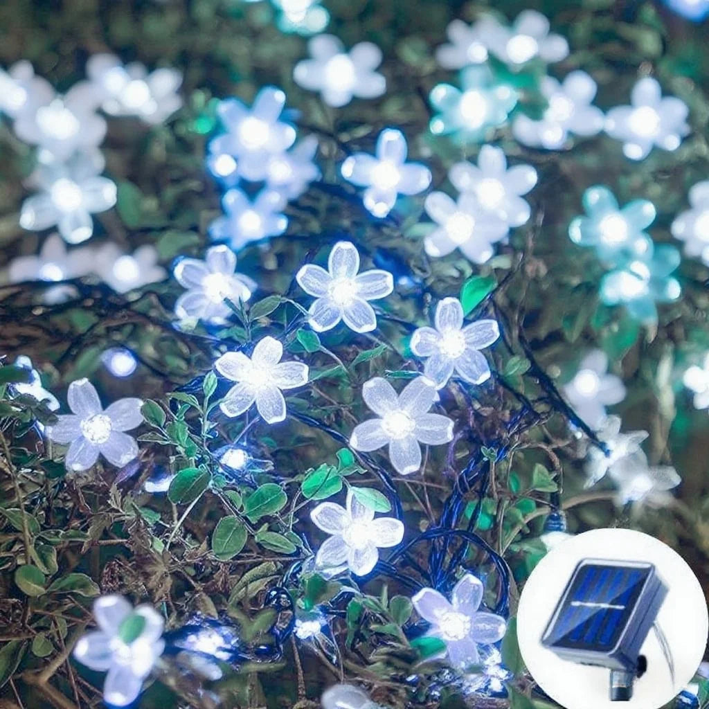 Luci Solari a Fiori Giardino Cherry Garden - 20m LED IP65 Impermeabili