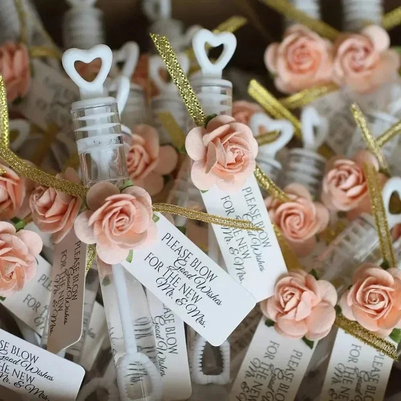 Bastoncini a Bolle a Forma di Cuore – Set da 10/20/30/50/100 per Matrimoni e…