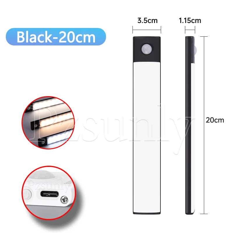 LED Bar Light con sensore di movimento ricaricabile USB – 30/40/50 cm