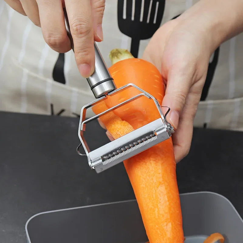 Pelatore e affettatore julienne in acciaio inox per frutta e verdura