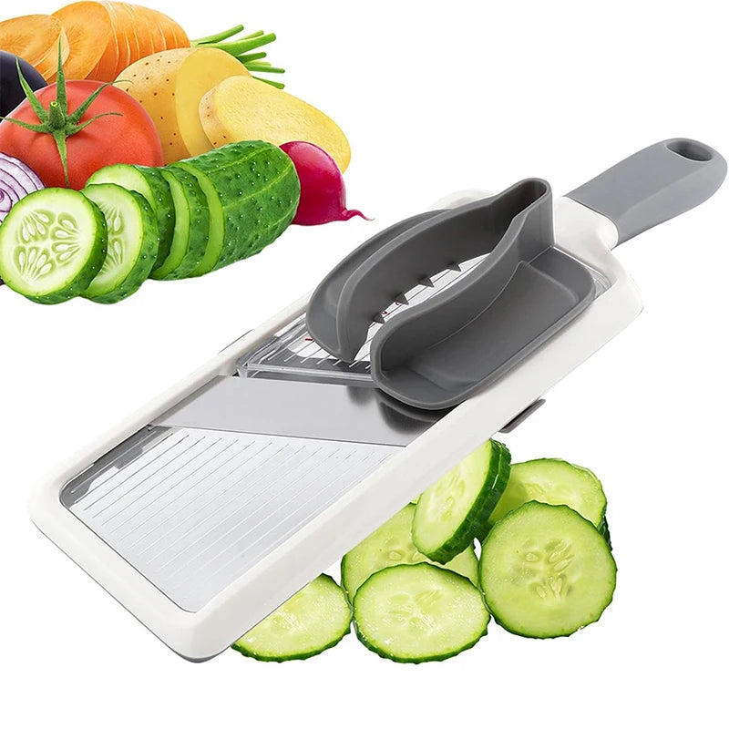 Mandolina regolabile in acciaio inox per verdure, frutta e formaggi